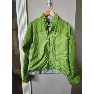 MARMOT Jacket FULL ZIP UP WINDBREAKER JACKET WOMENS SIZE L LARGE Green Marmot